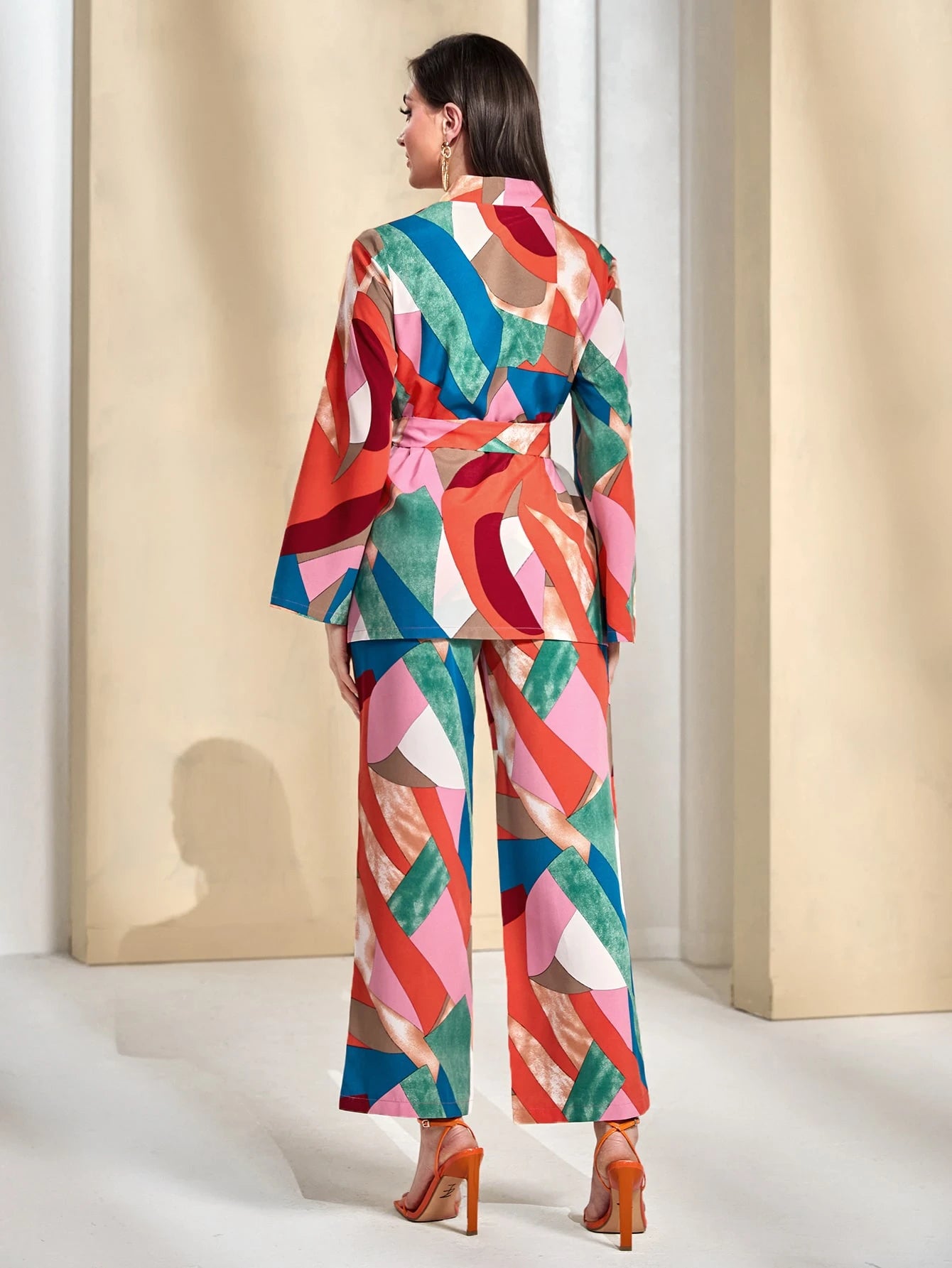 SHEIN Modely Geo Print Set
