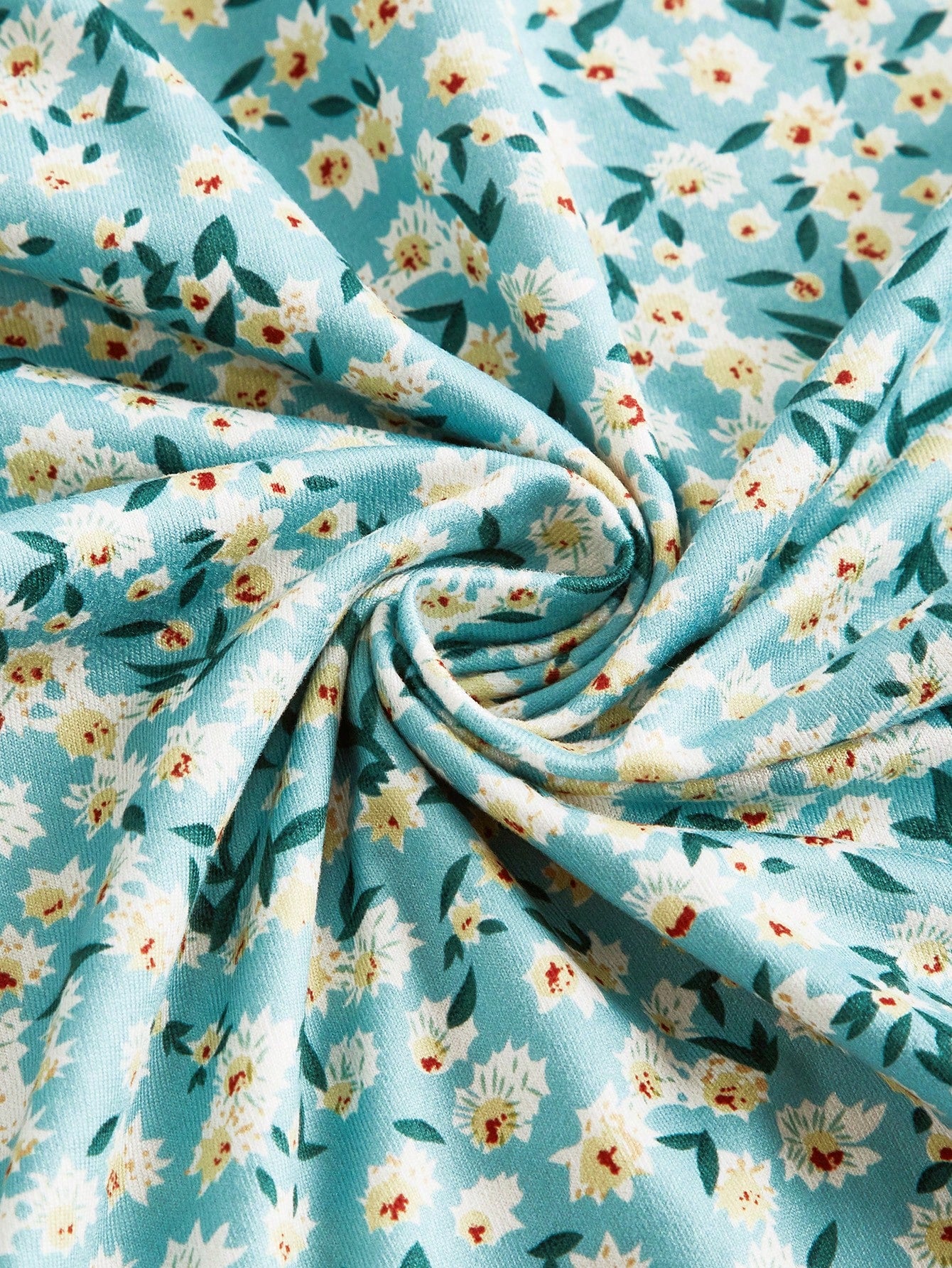 Shein Ditsy Floral Ruffle Tube Dress