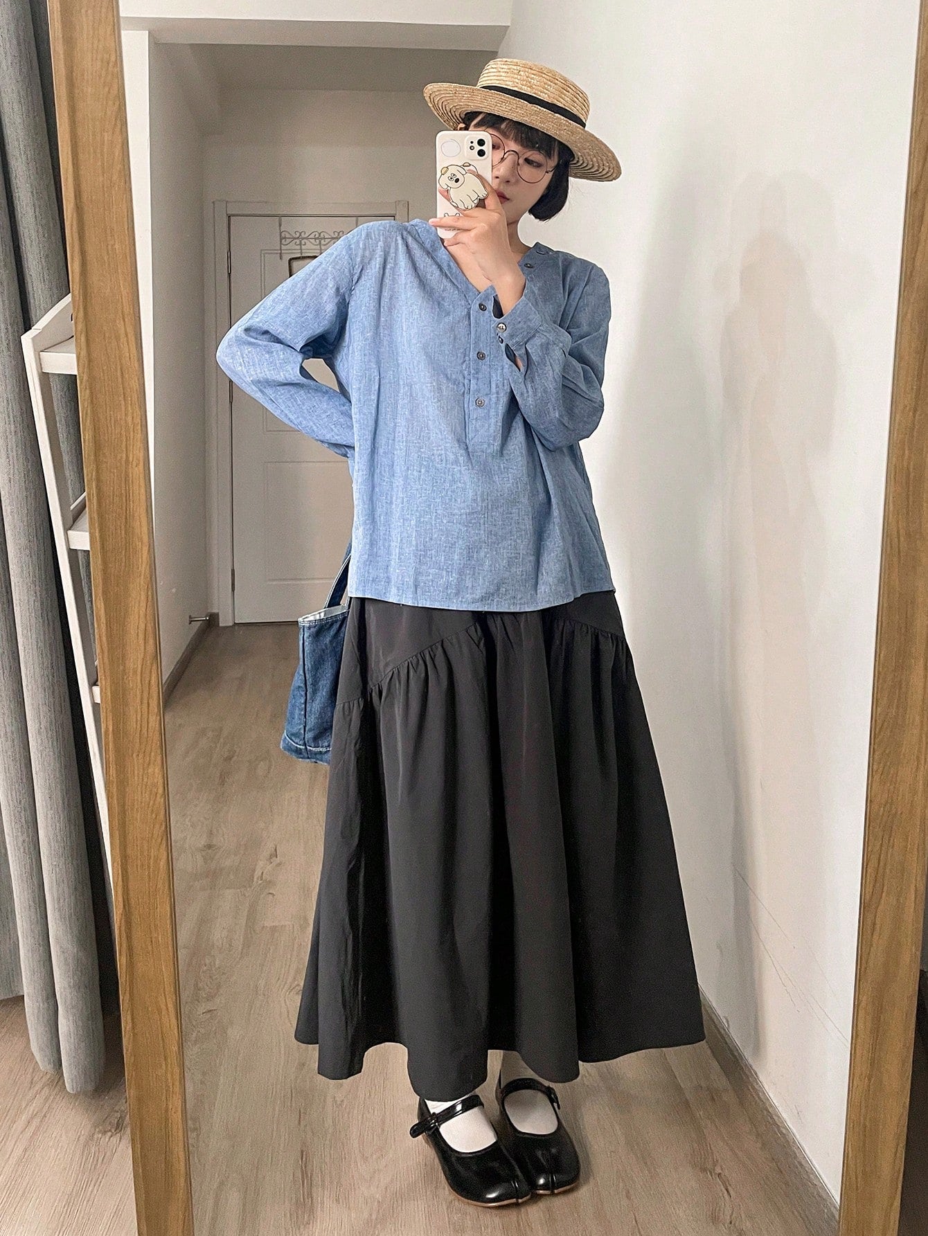 SHEIN DAZY Ruffle Hem Skirt