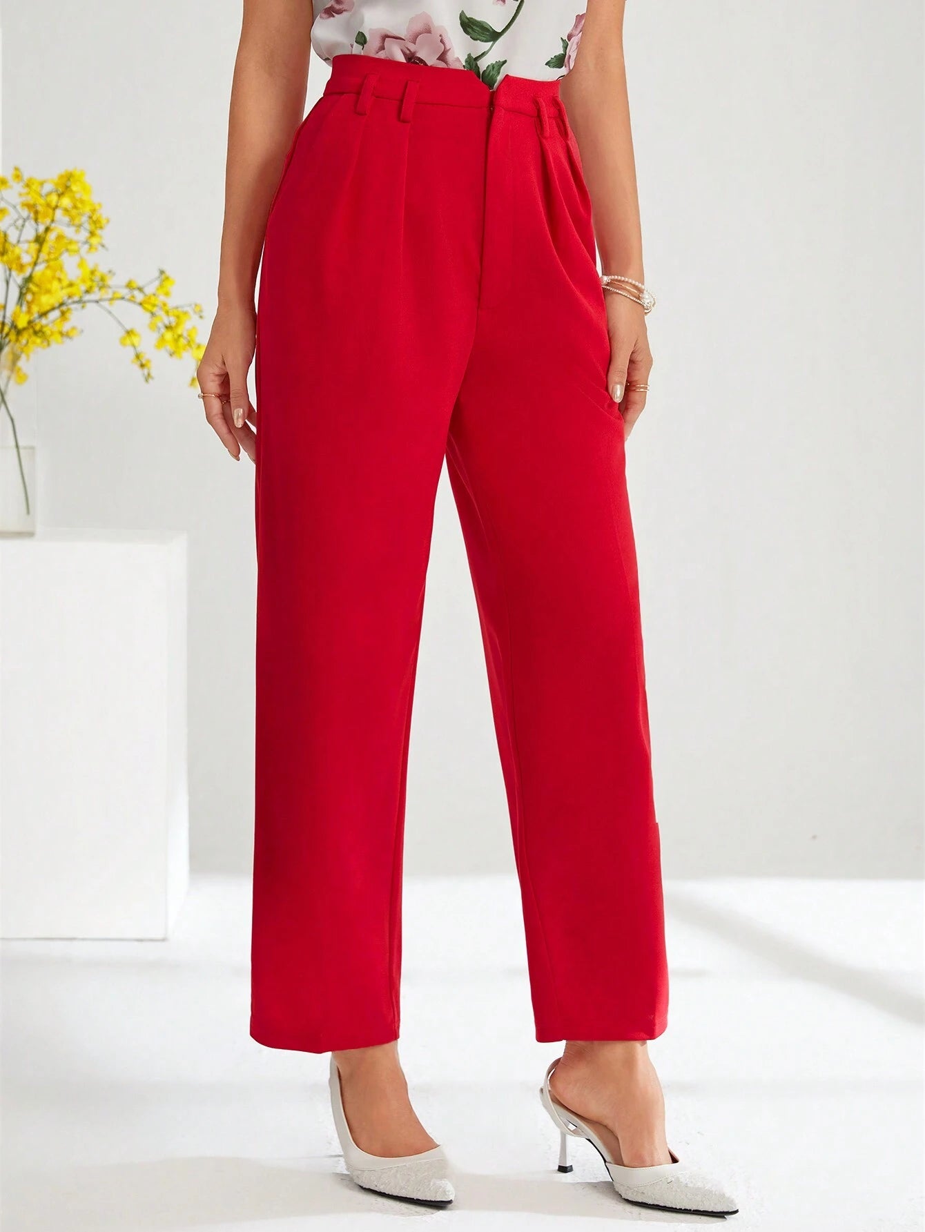SHEIN Amorya High Waist Suit Pants