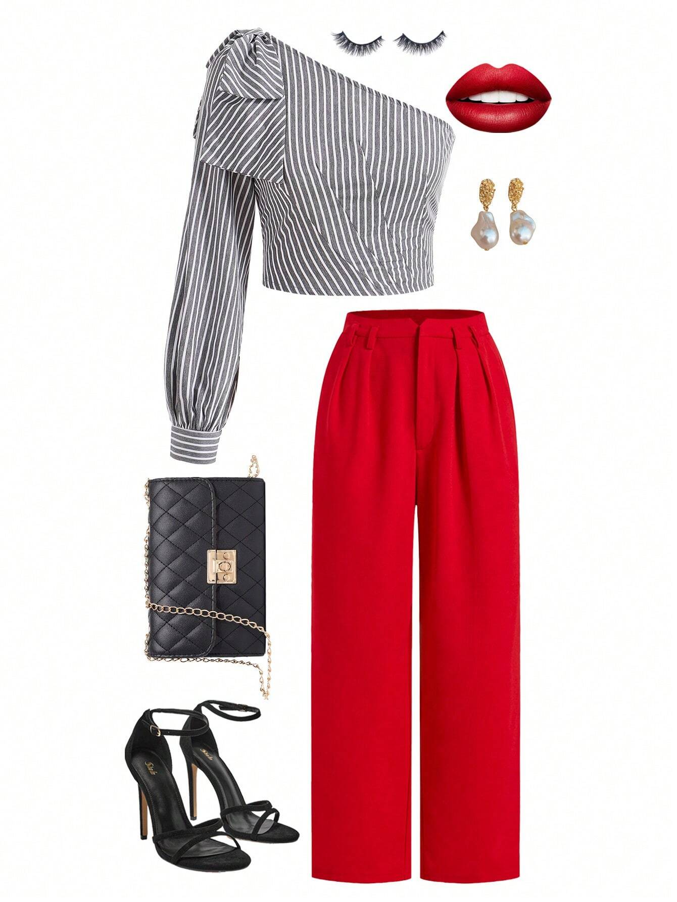 SHEIN Amorya High Waist Suit Pants