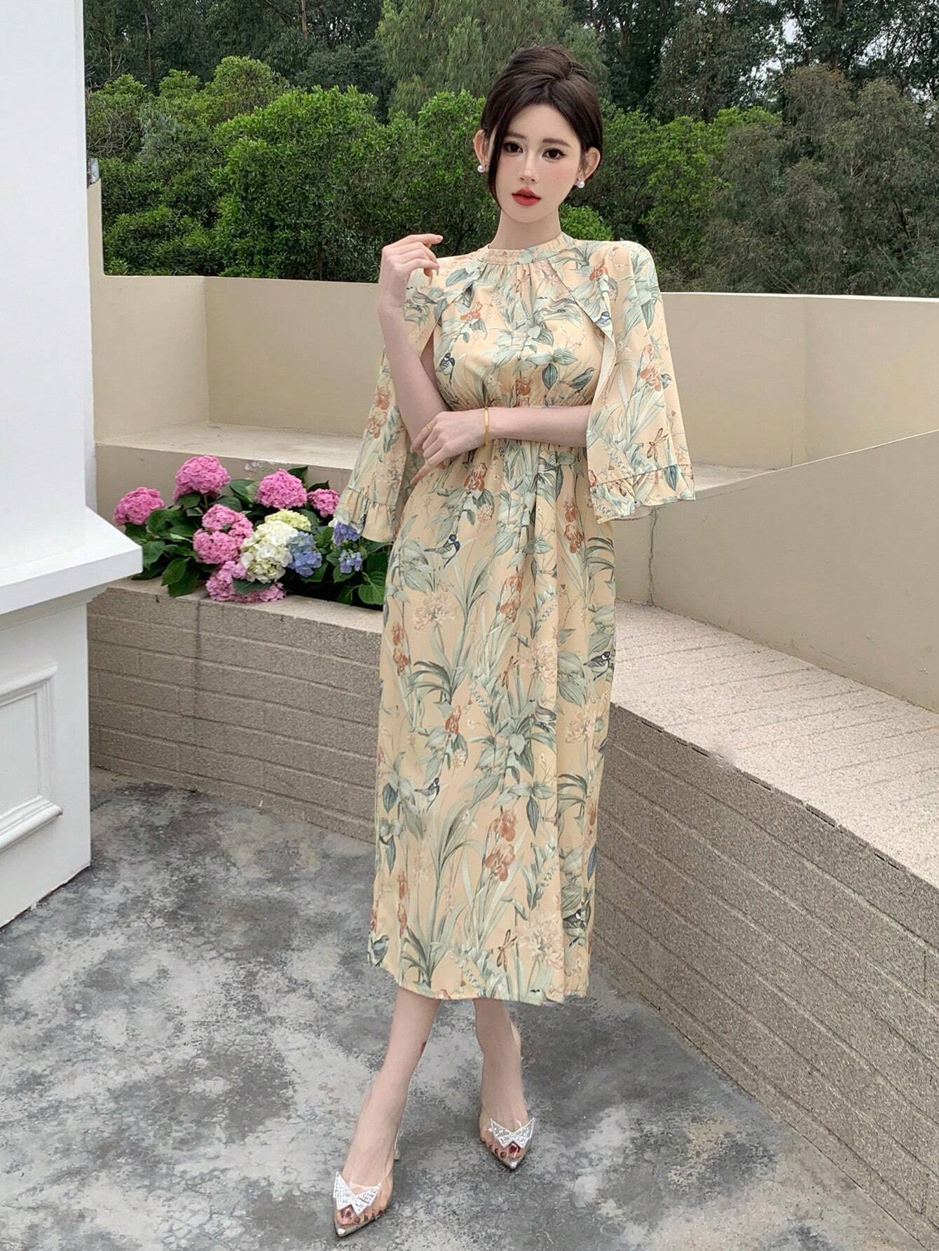 Shein Hooded Cape Dress – Summer Style