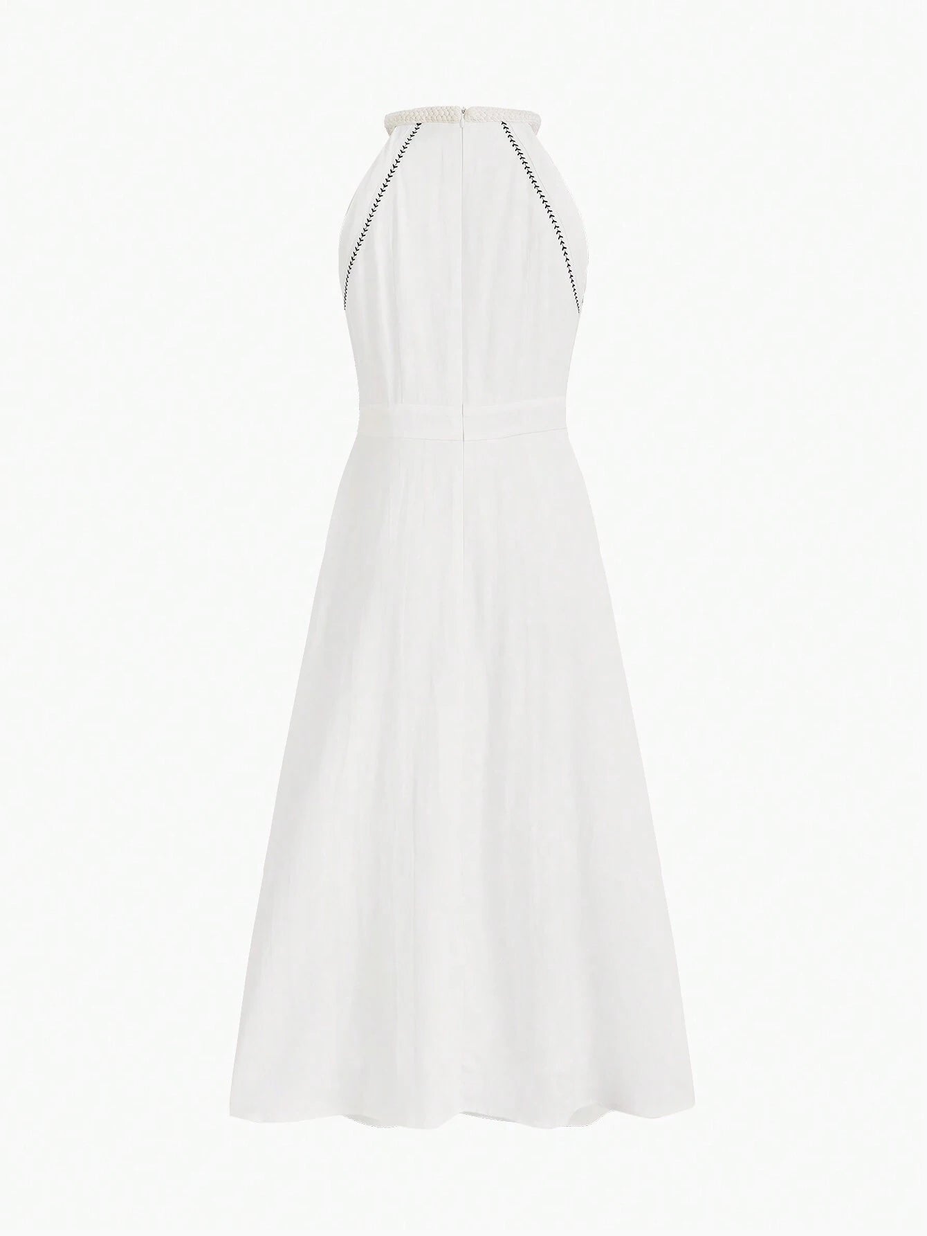 SHEIN MOTF Linen Halter Dress