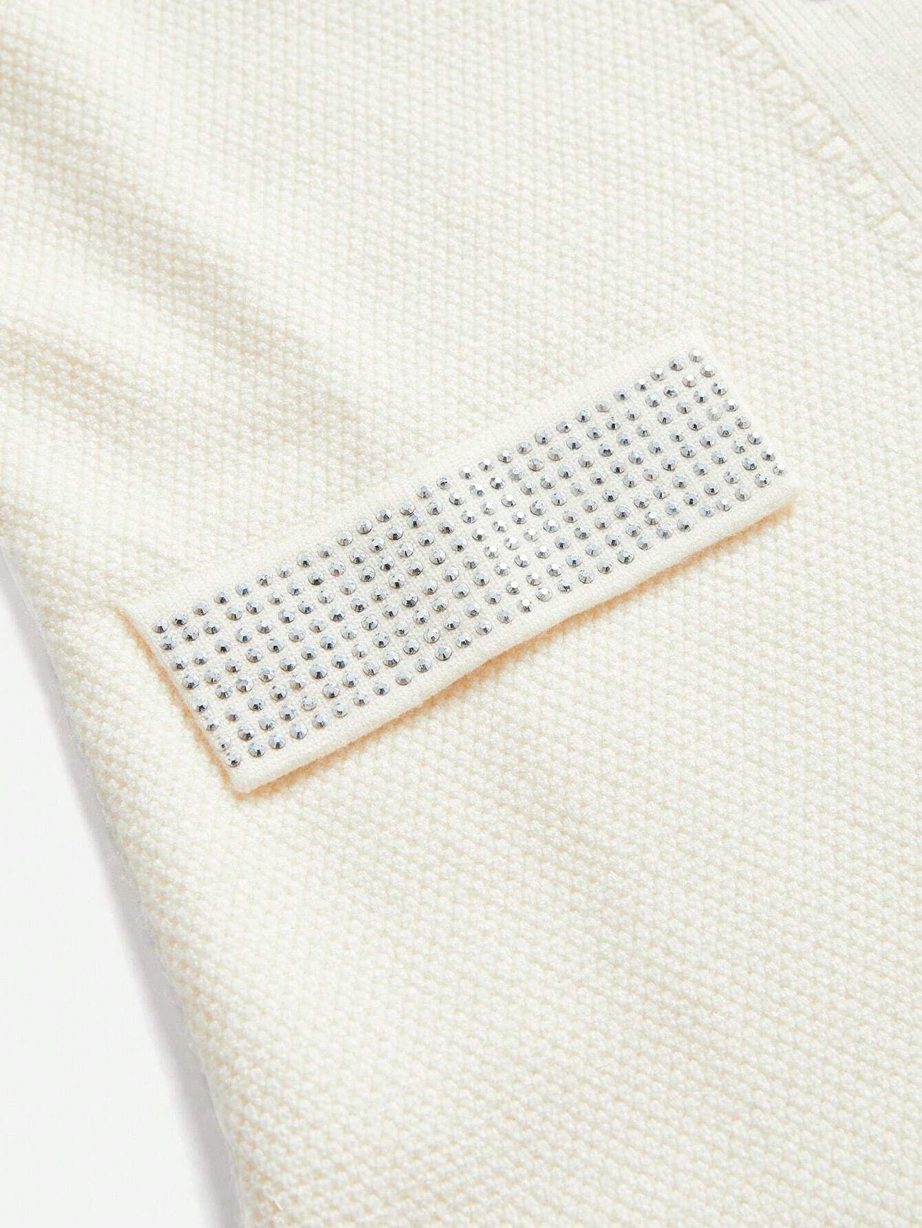Anewsta Ruffled Waist Knitted Pearl – Off White