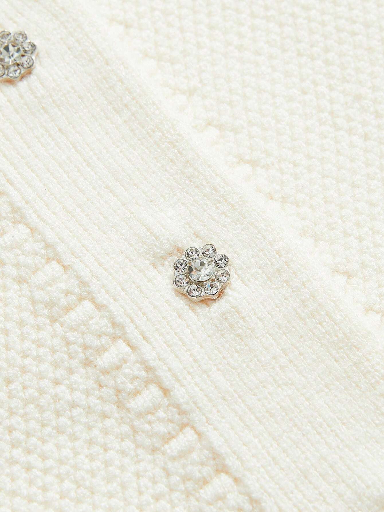 Anewsta Ruffled Waist Knitted Pearl – Off White