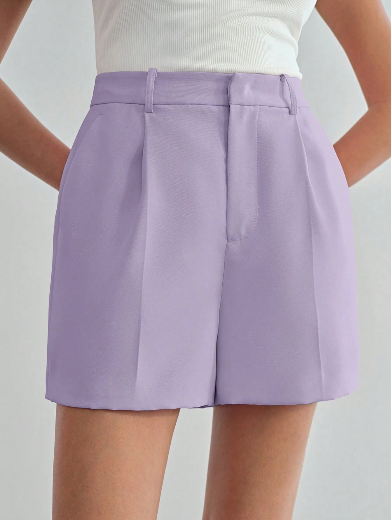 SHEIN MOTF Pleated Pocket Shorts