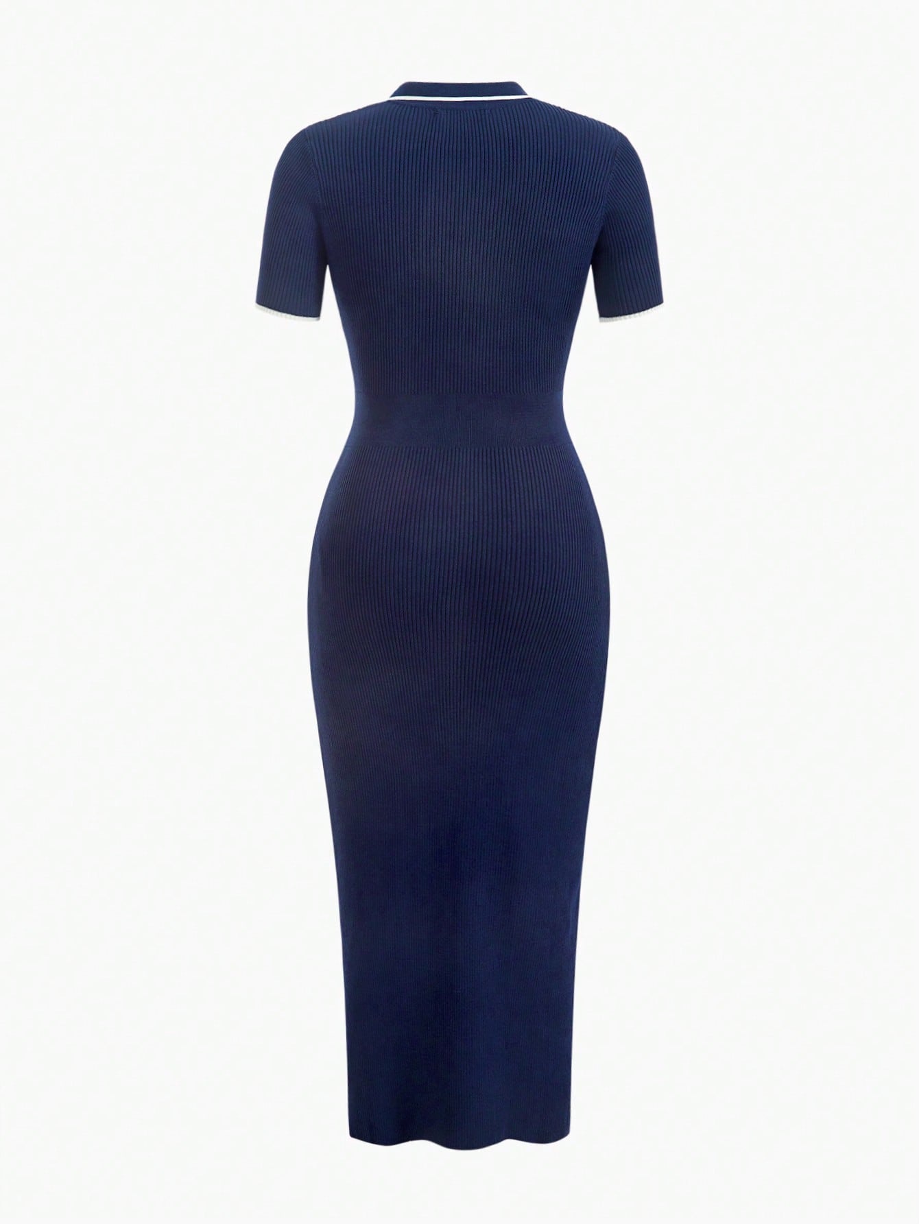 BizChic Color Block Half-Zip Long Dress