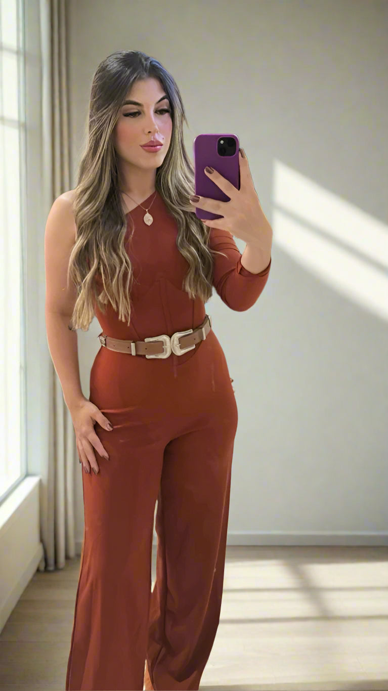 SHEIN SXY Plus One-Shoulder Jumpsuit