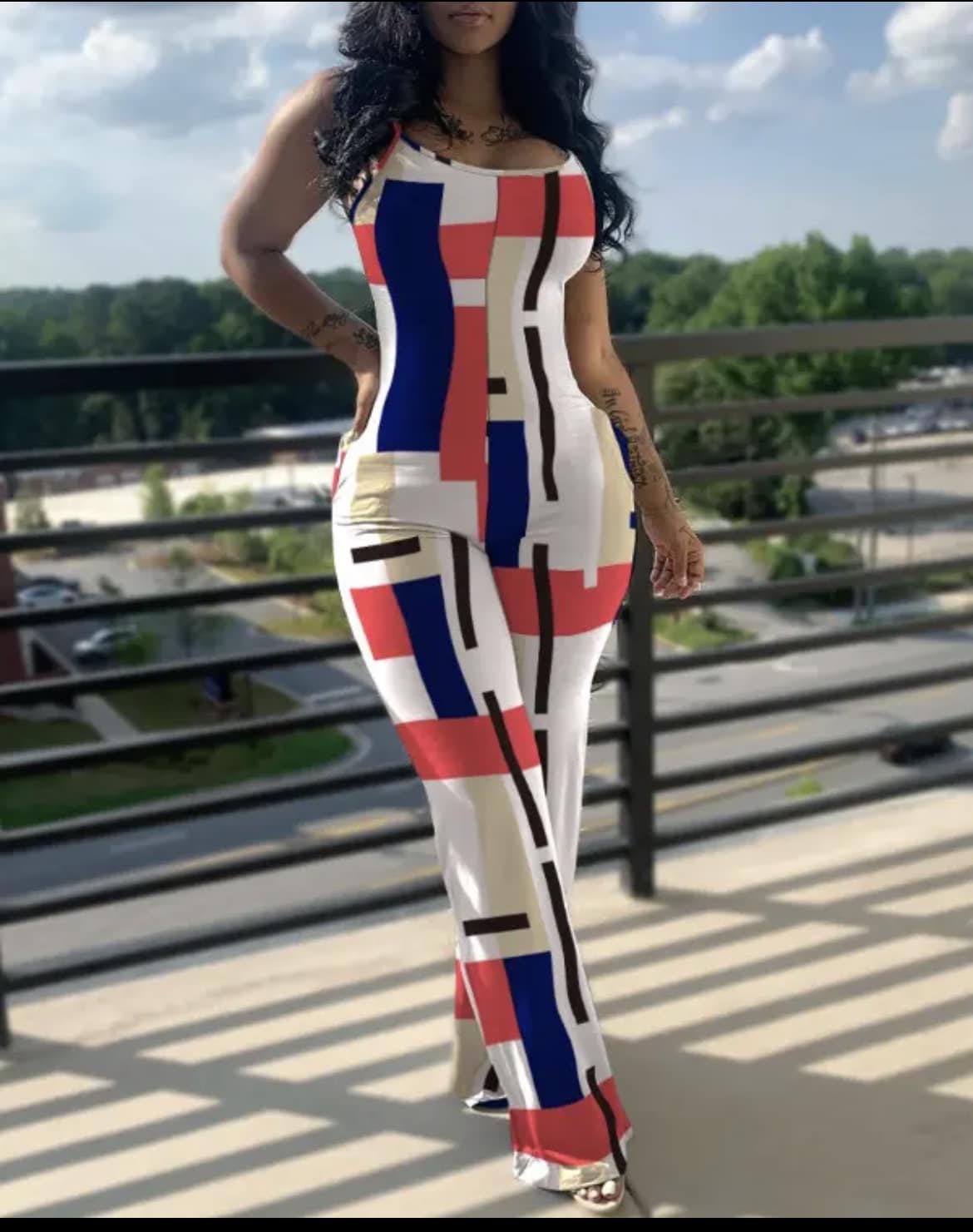 CHICME Geometric Jumpsuit