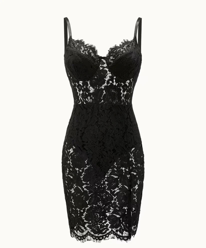 SHEIN SXY Eyelash Lace Cami Dress