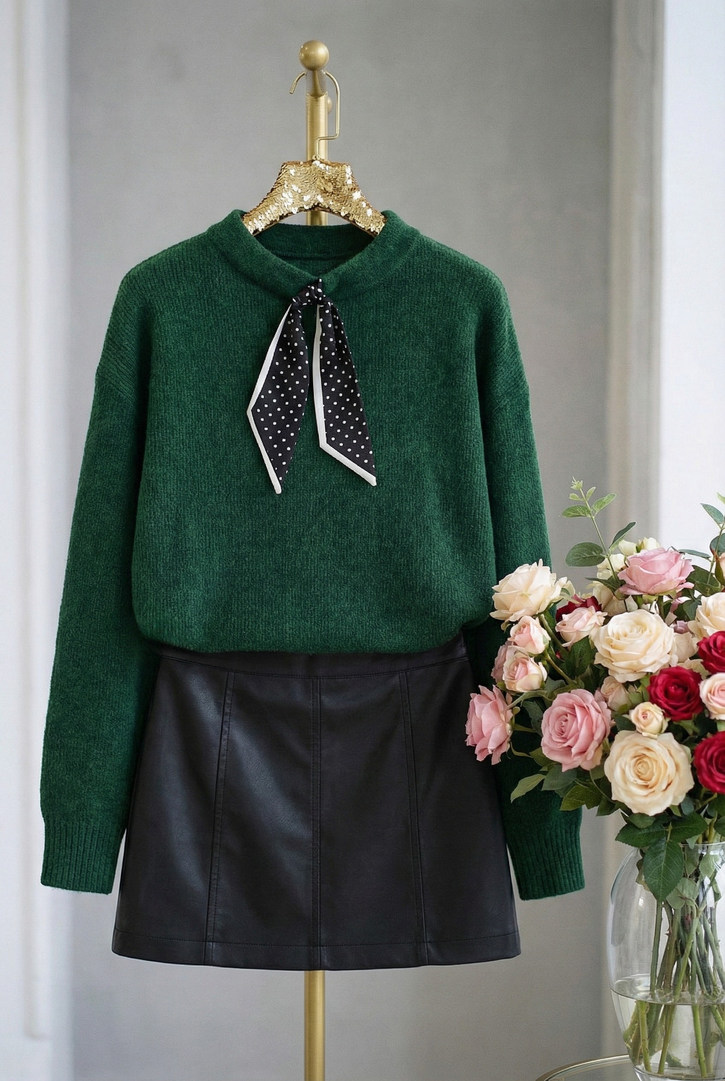 Relaxed Side Slit Knit Sweater