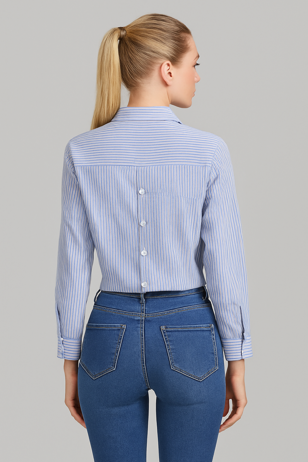 SHEIN Poéselle Striped Button-Up Shirt