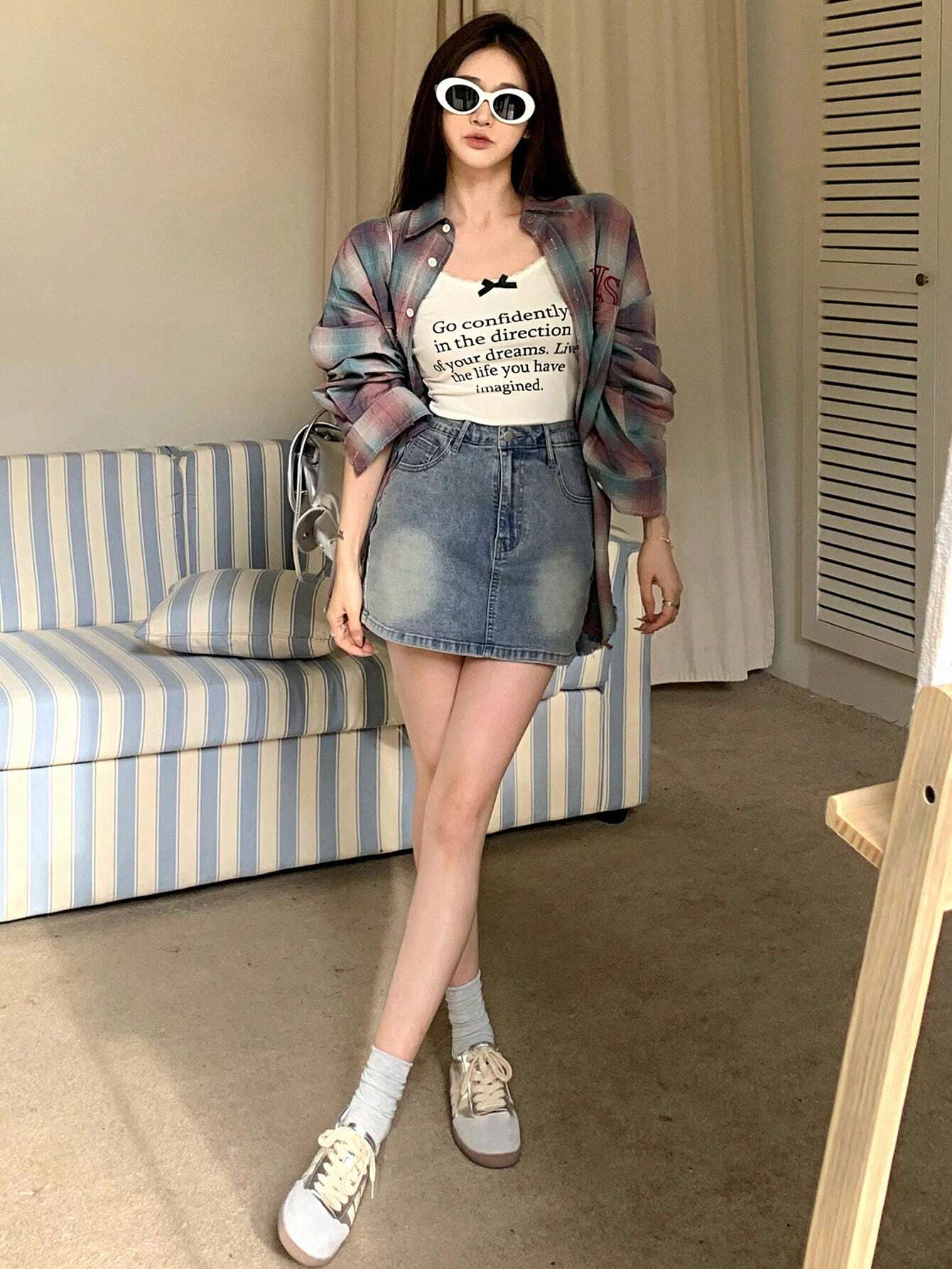 DAZY Denim Skirtalls With Covered