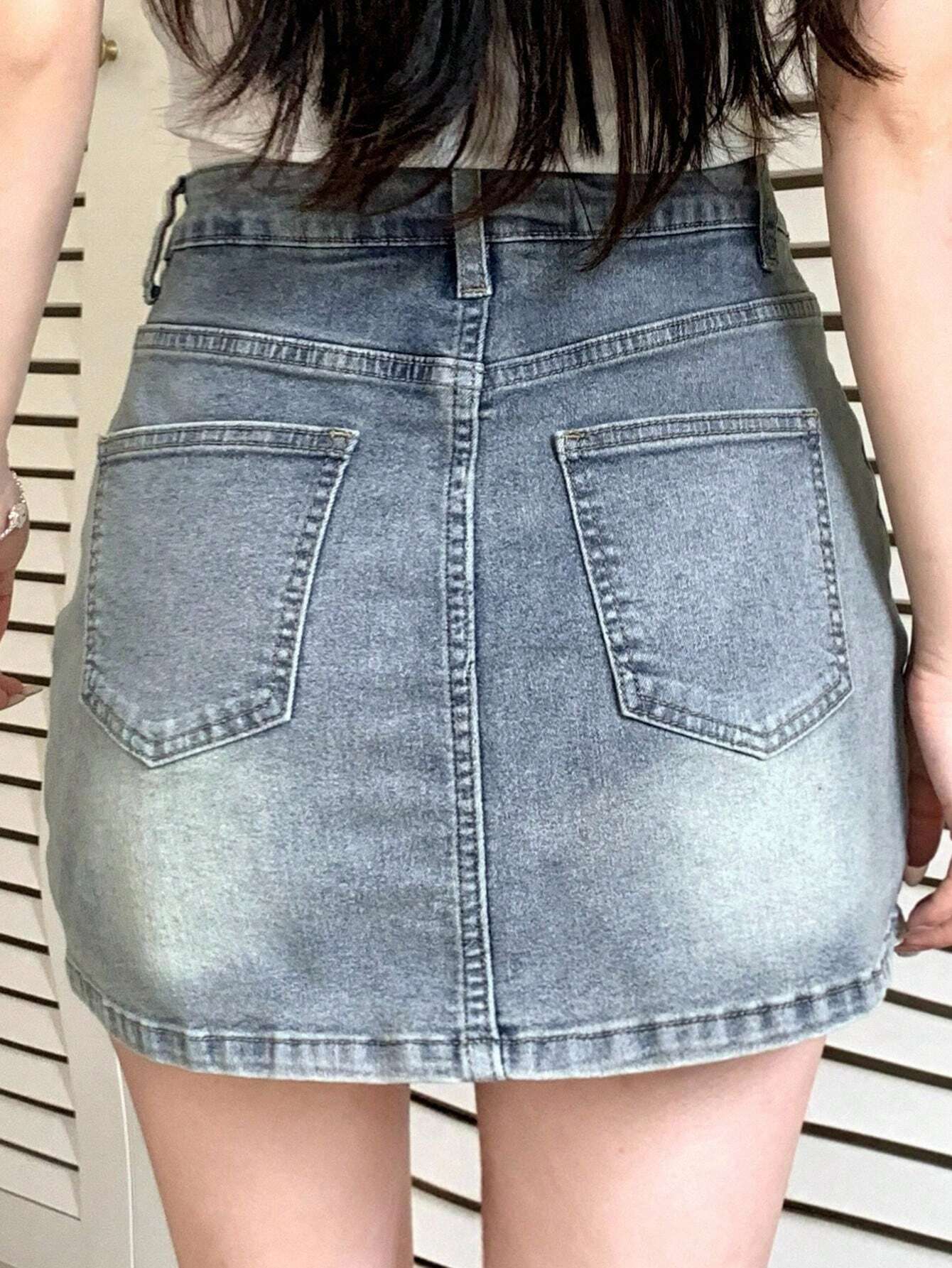 DAZY Denim Skirtalls With Covered