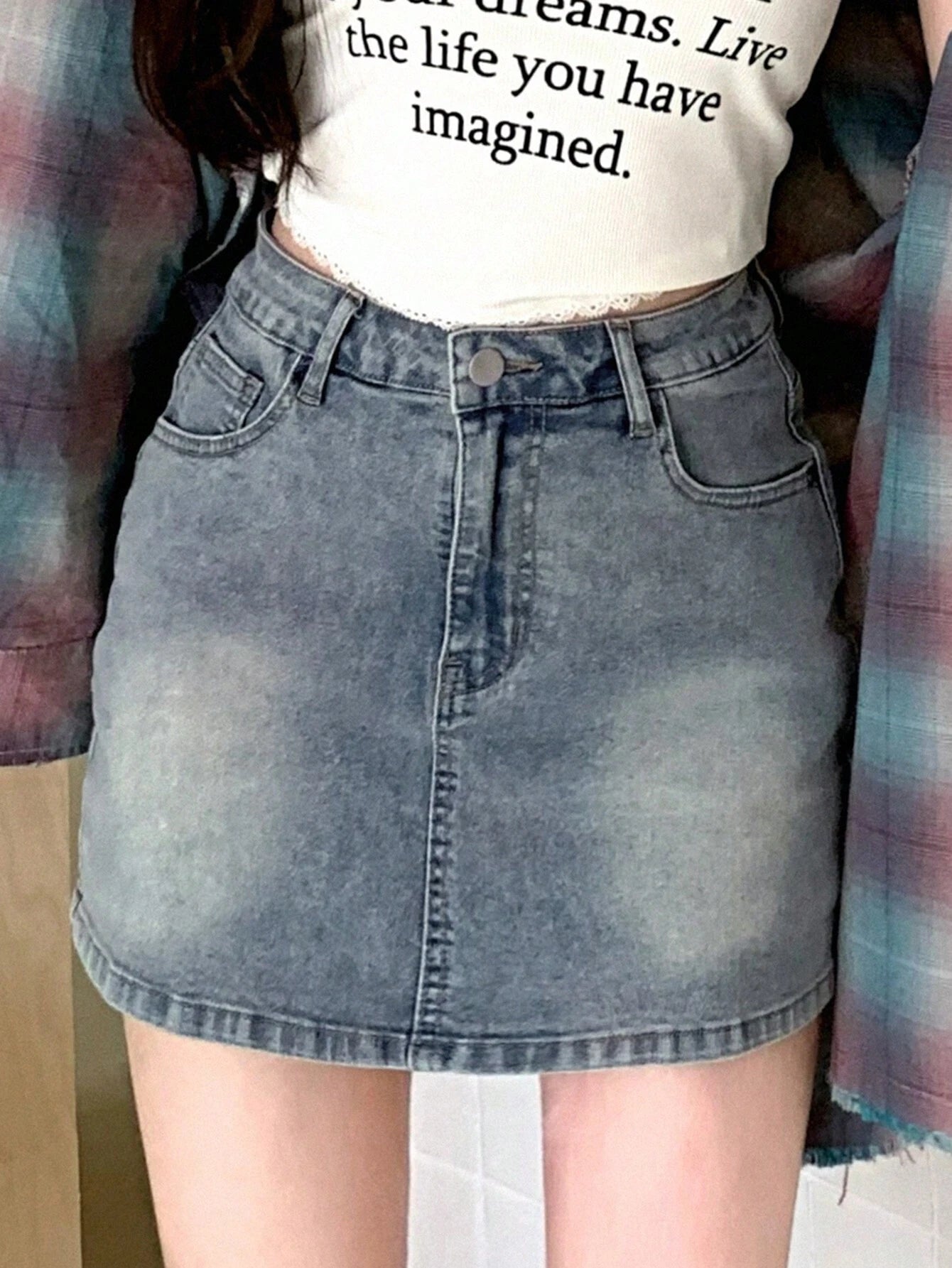 DAZY Denim Skirtalls With Covered