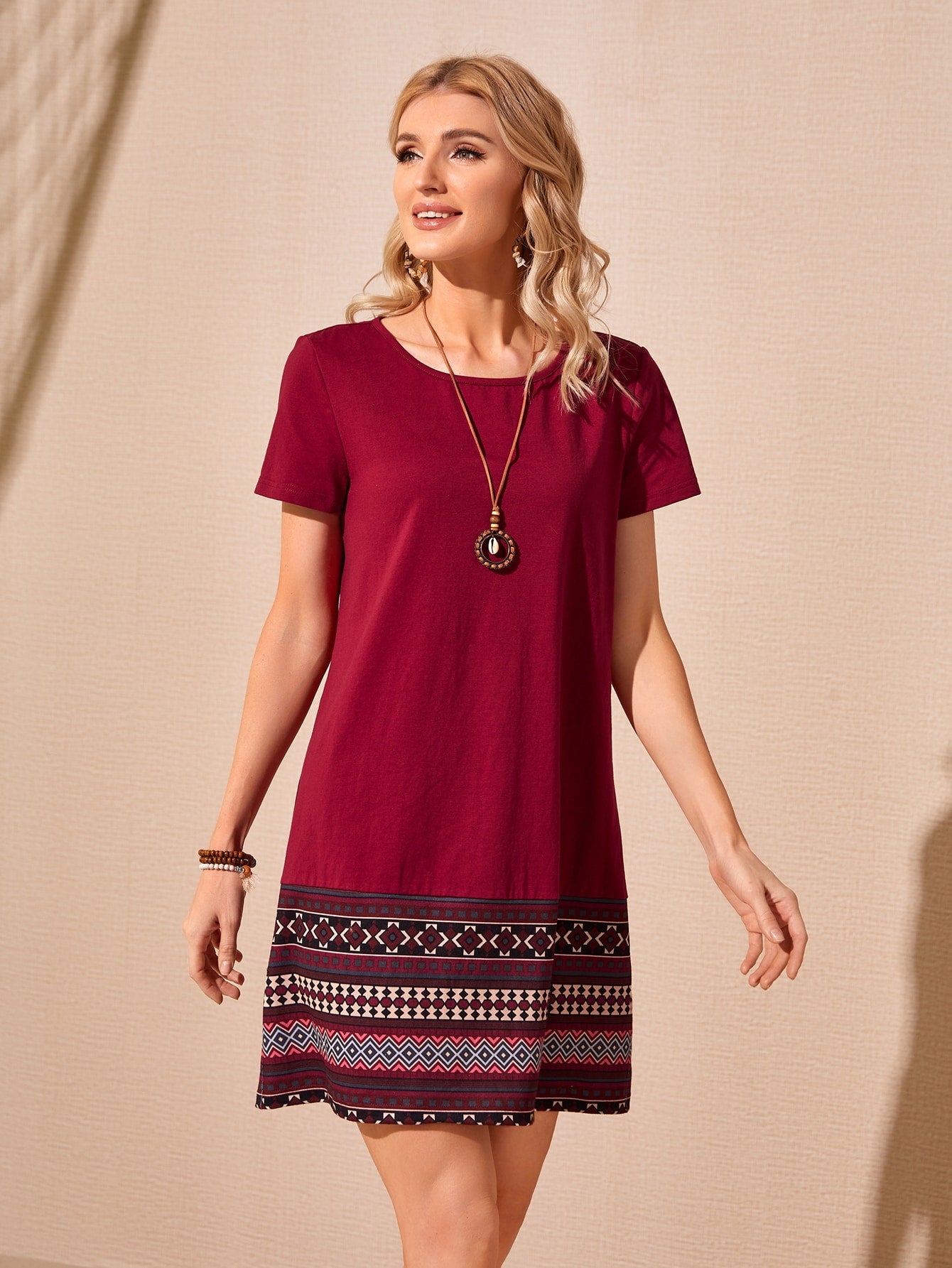 EMERY ROSE Geo Print Dress