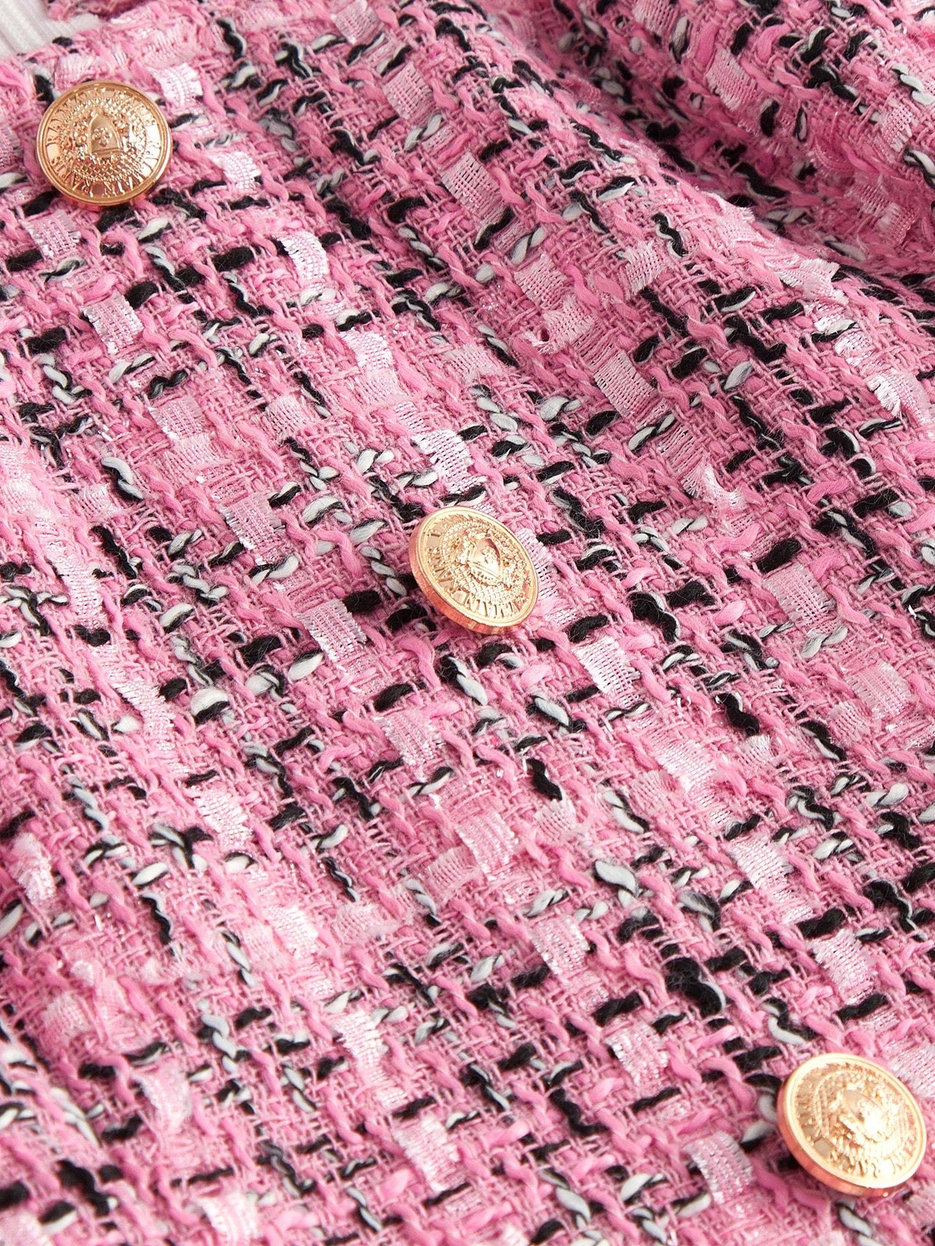 Flirla Plus Size Plaid Button Dress