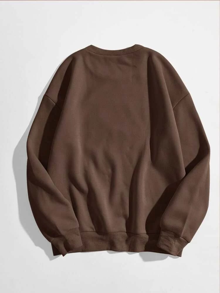 Groove Round Neck Printed Fleece Sweatshirt - ZEBrand