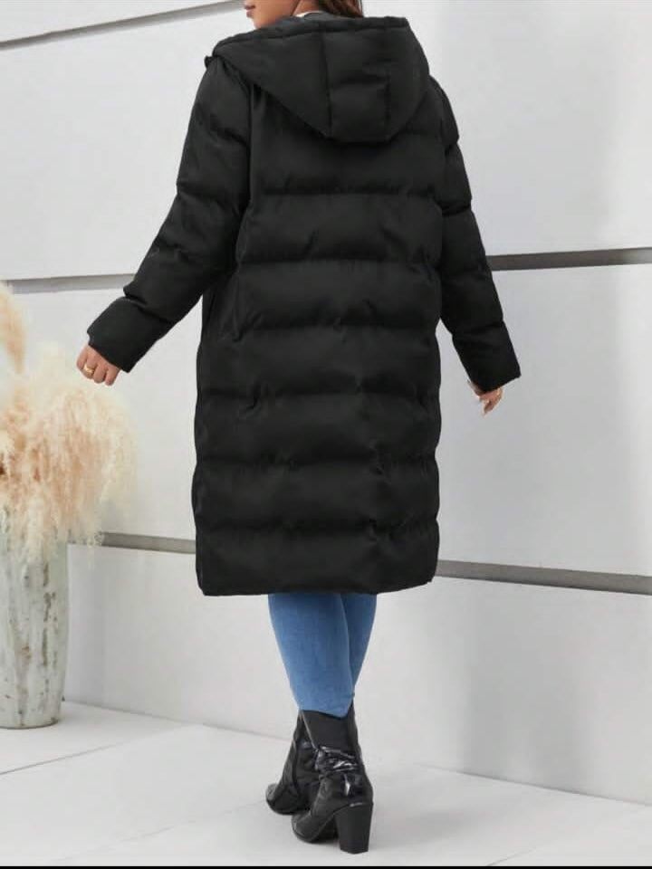 1.Coat SHEIN Frenchy Hooded Zipper Quilted - ZEBrand