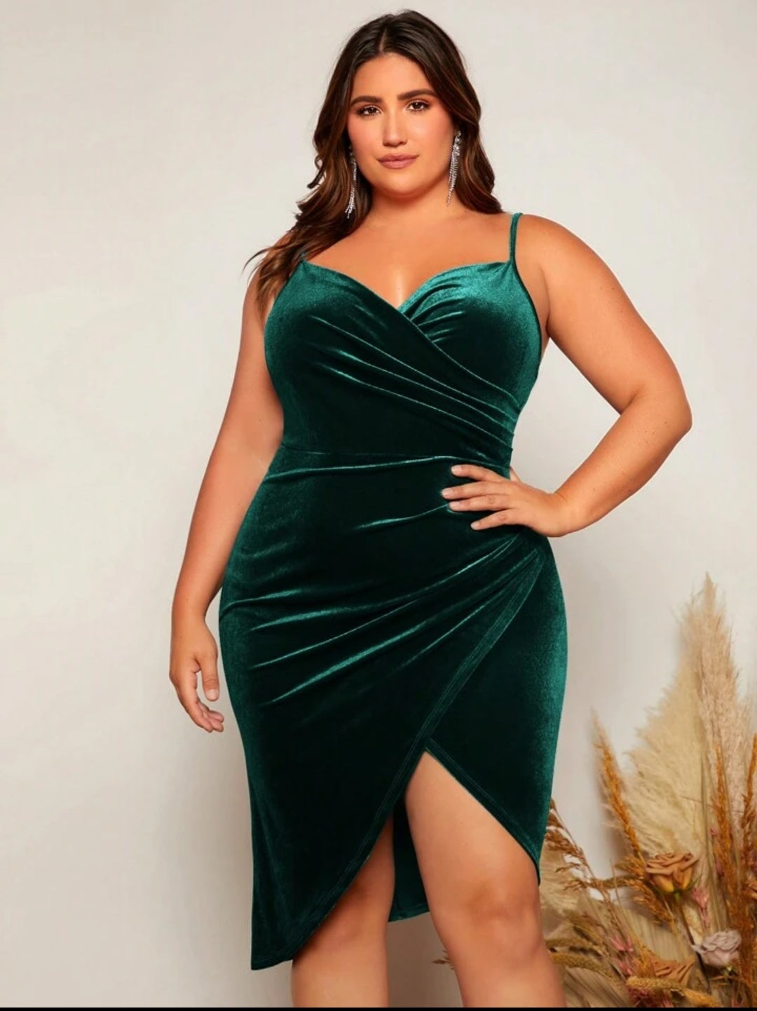 Dress SHEIN Clasi Plus Size Women's Side Slit Cami Dress