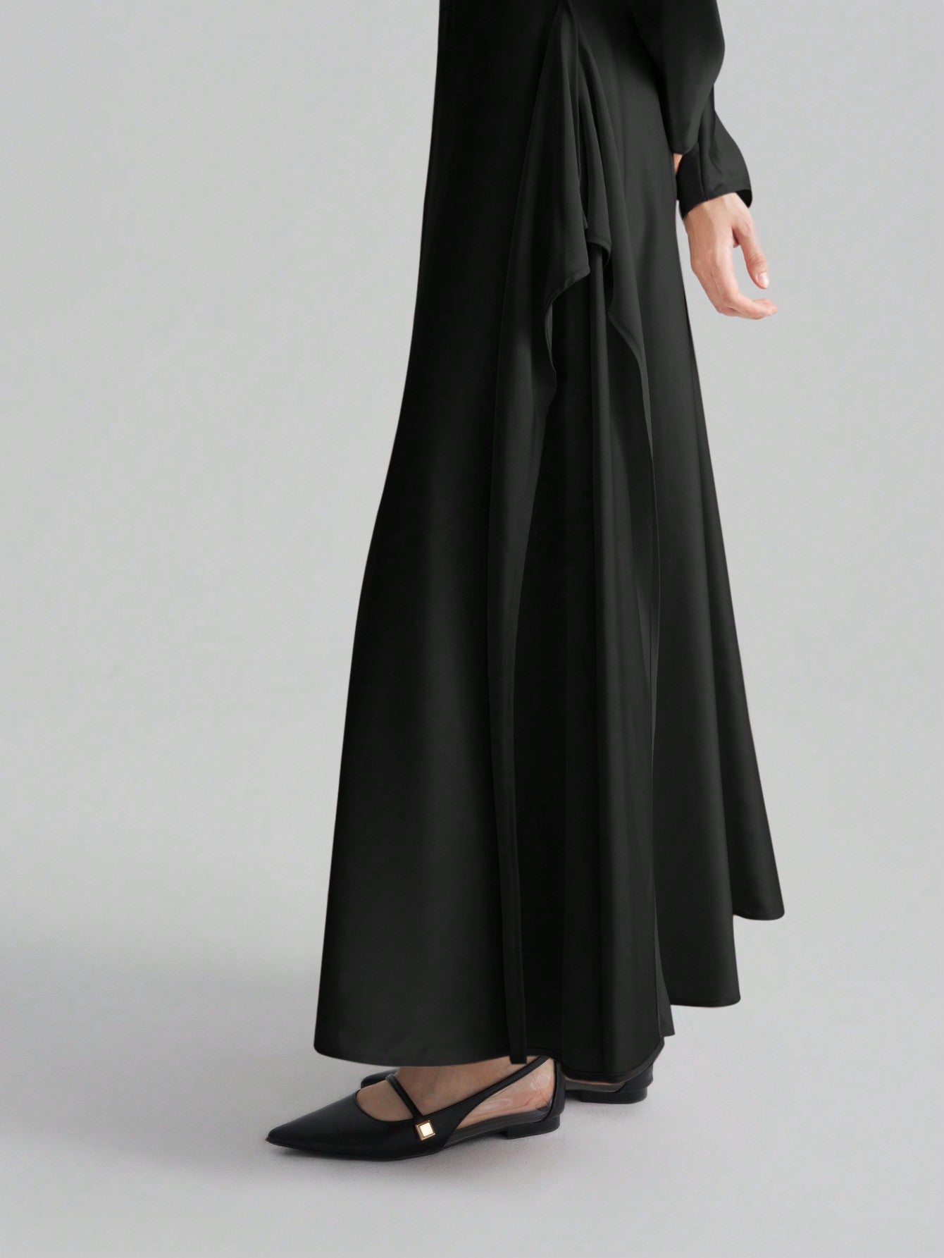 Shein Satin Asymmetrical Hem Dress