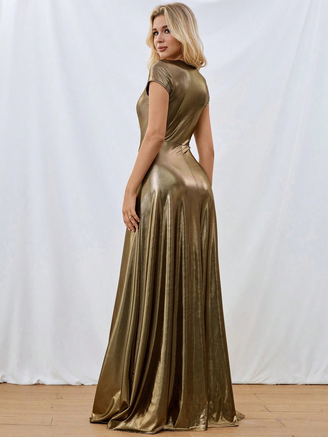 Shein Shiny High Waist Dress
