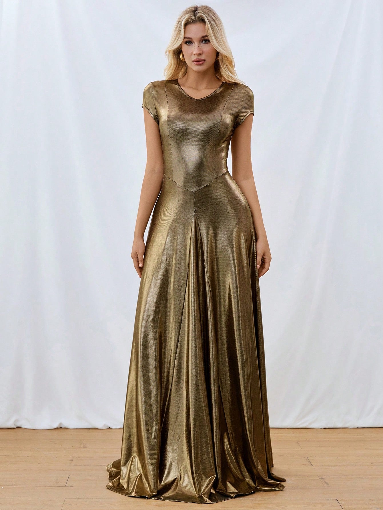 Shein Shiny High Waist Dress