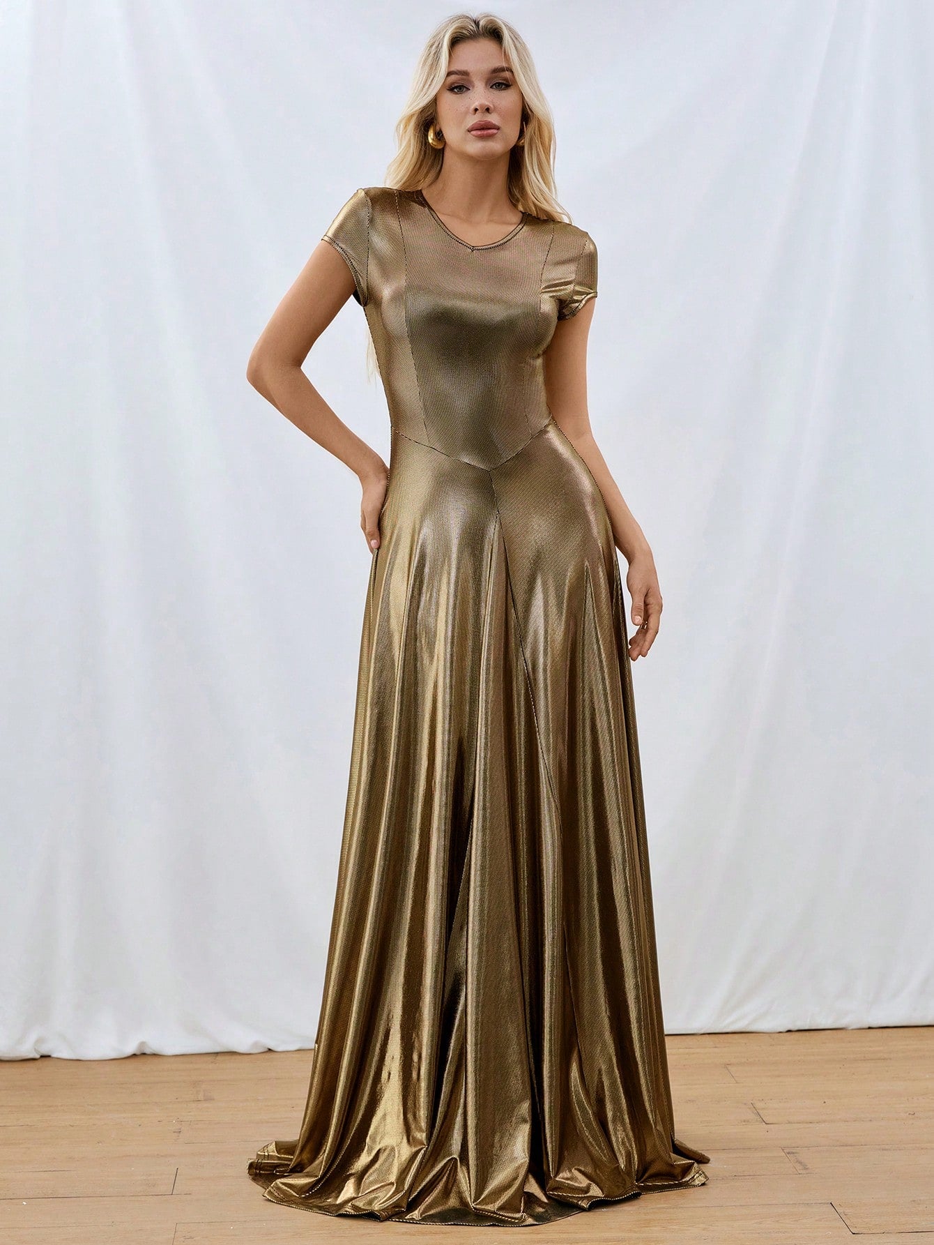 Shein Shiny High Waist Dress