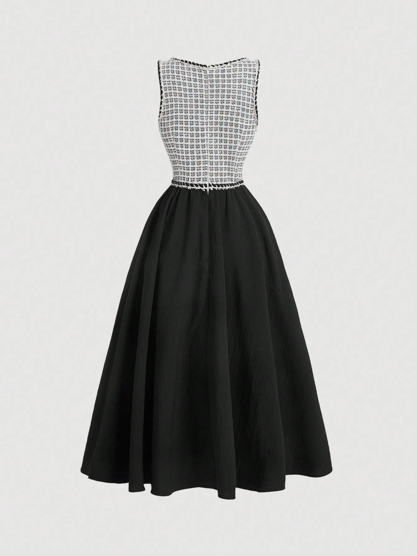 SHEIN MOD Contrasting Colors Sleeveless Dress
