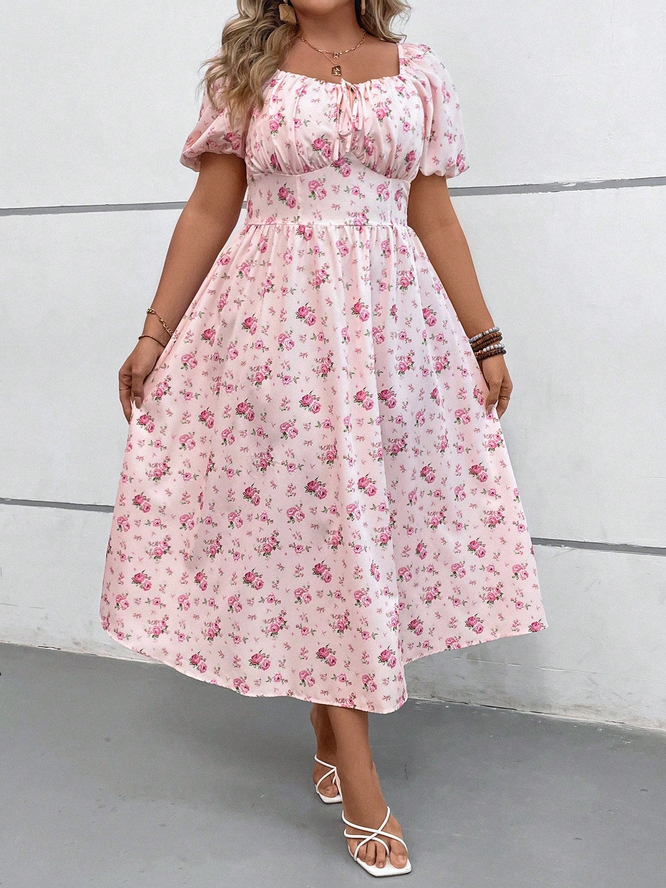 Shein Plus Ruched A-Line Dress