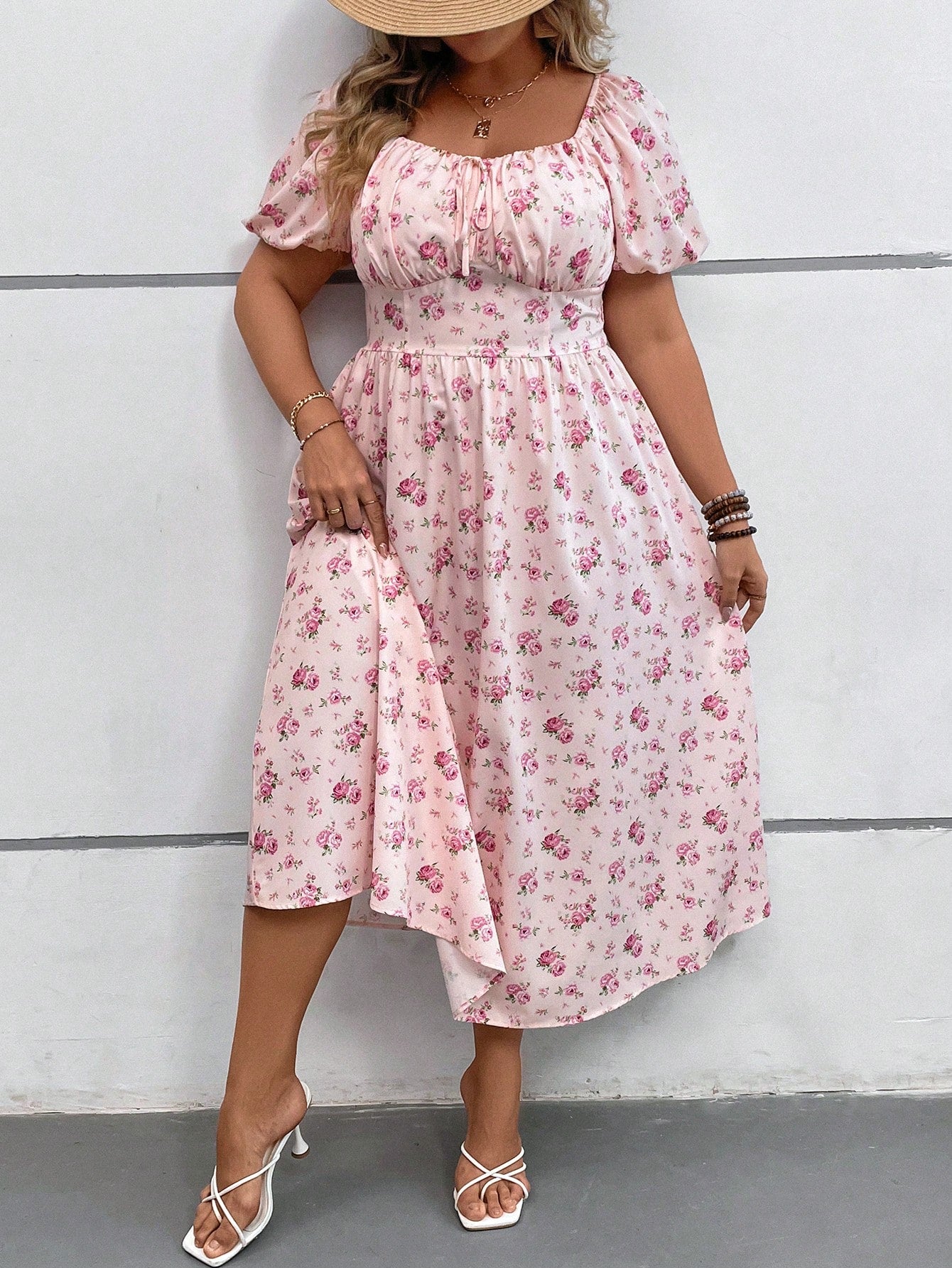 Shein Plus Ruched A-Line Dress