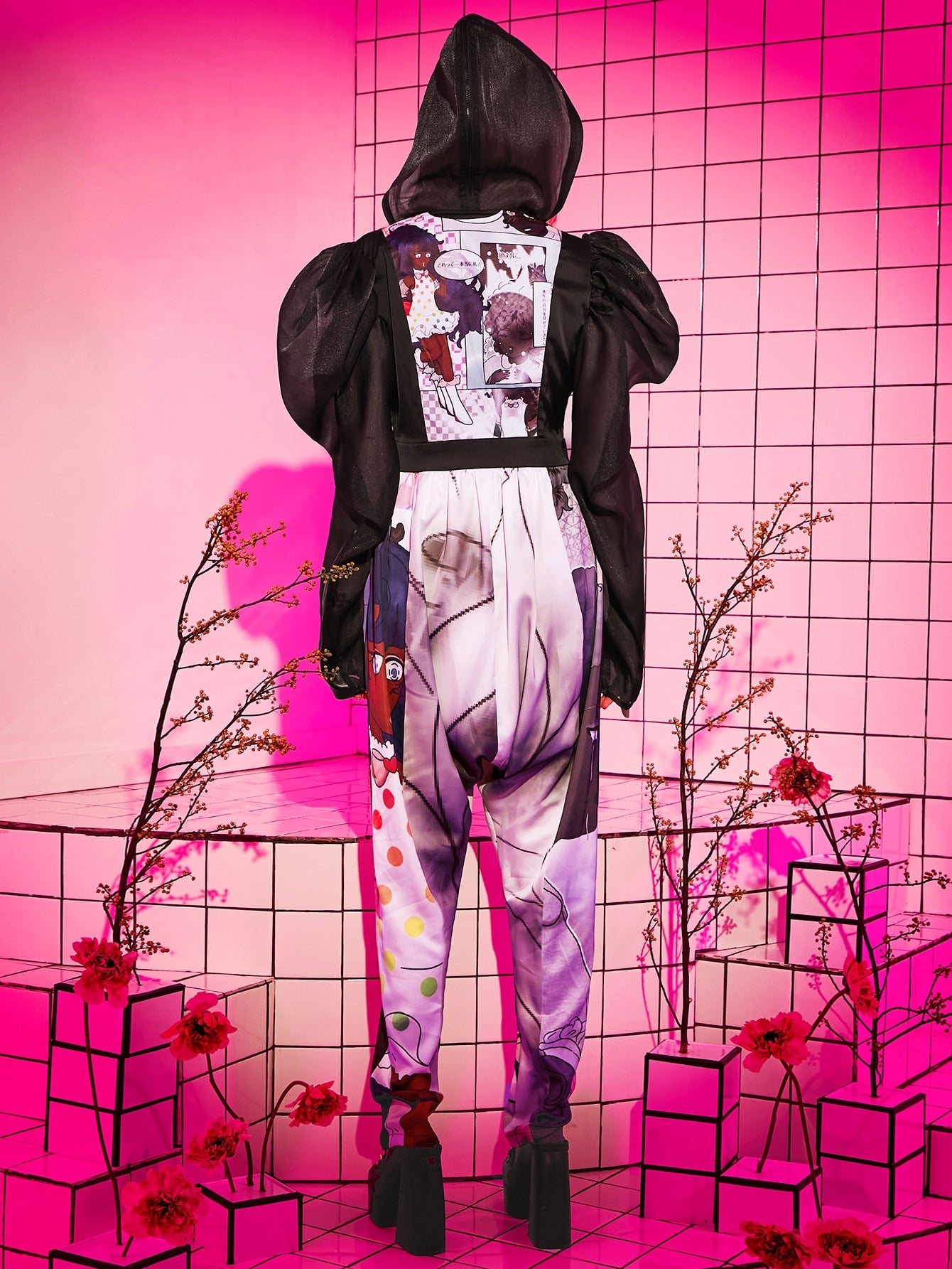 Shein Graphic Sleeve Jumpsuit