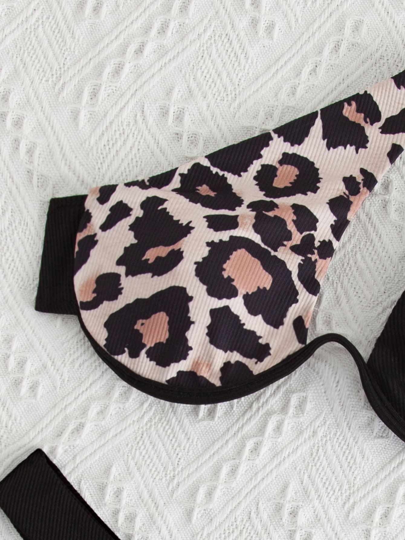 SHEIN VCAY Leopard One-Shoulder Bikini Set
