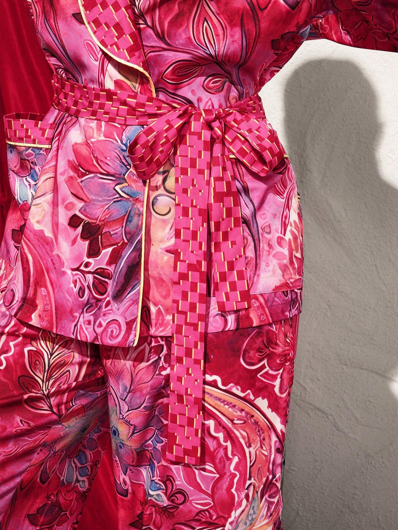 SHEIN X TIYA Printed Two-Piece Set