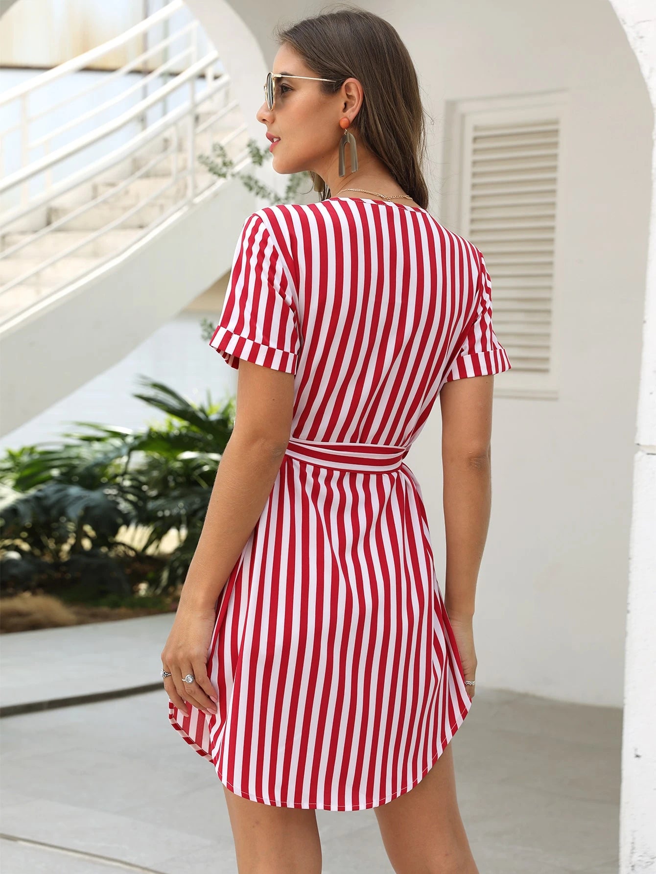 Striped tunic dress
