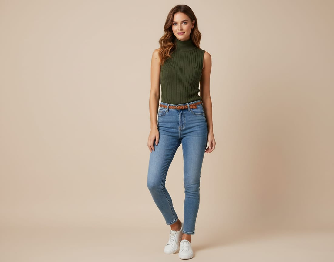 SHEIN Essnce Mock Neck Tank Top