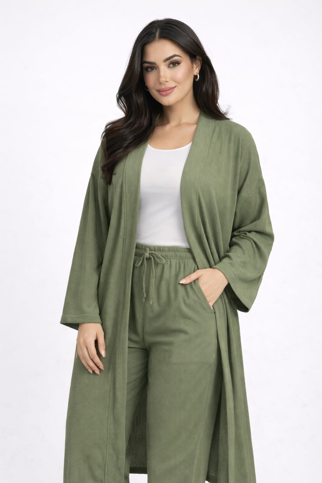 Classic Oversized 2-Piece Set (Cardigan & Pants)