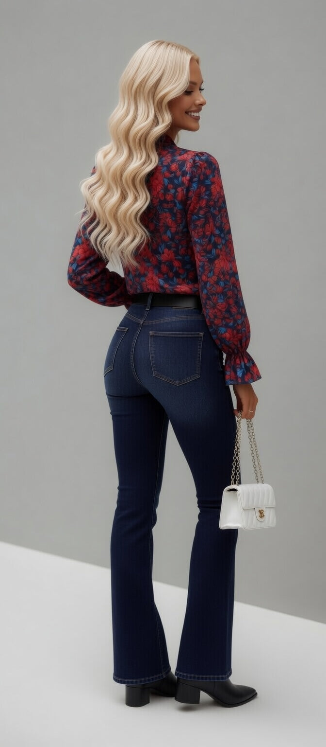 SHEIN UNITY FLORAL RUFFLED COLLAR BLOUSE