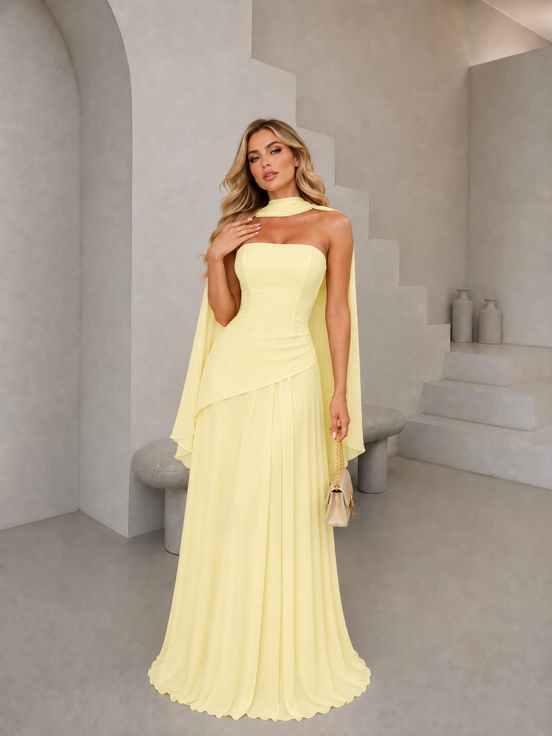 THE SOFT BUTTER AURELIA GOWN