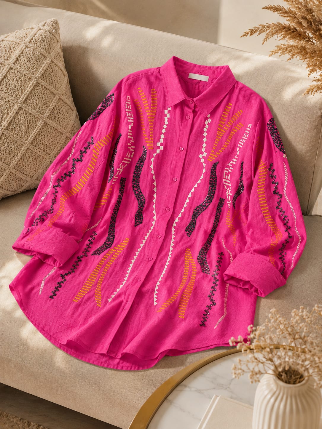THE ARTISAN FUCHSIA OVERSIZED SHIRT