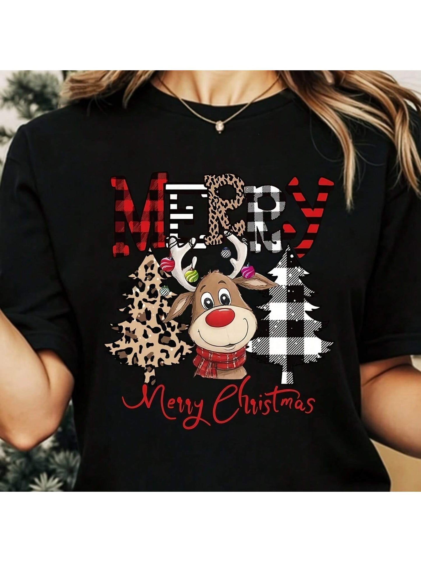 Shein Women's Christmas T-Shirt