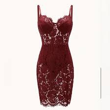 SHEIN SXY Eyelash Lace Cami Dress
