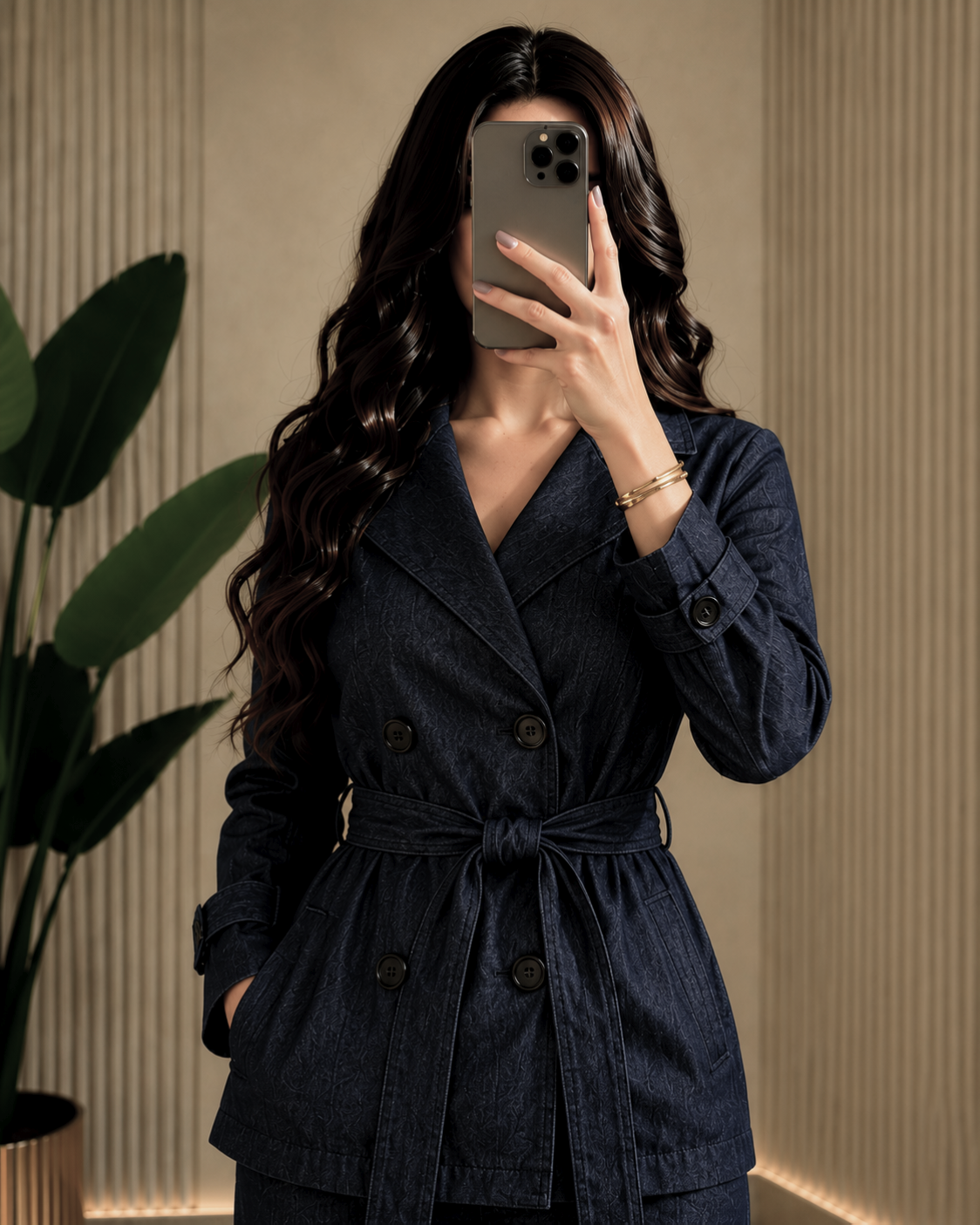 THE BLUE-BLACK DENIM LUXE SET
