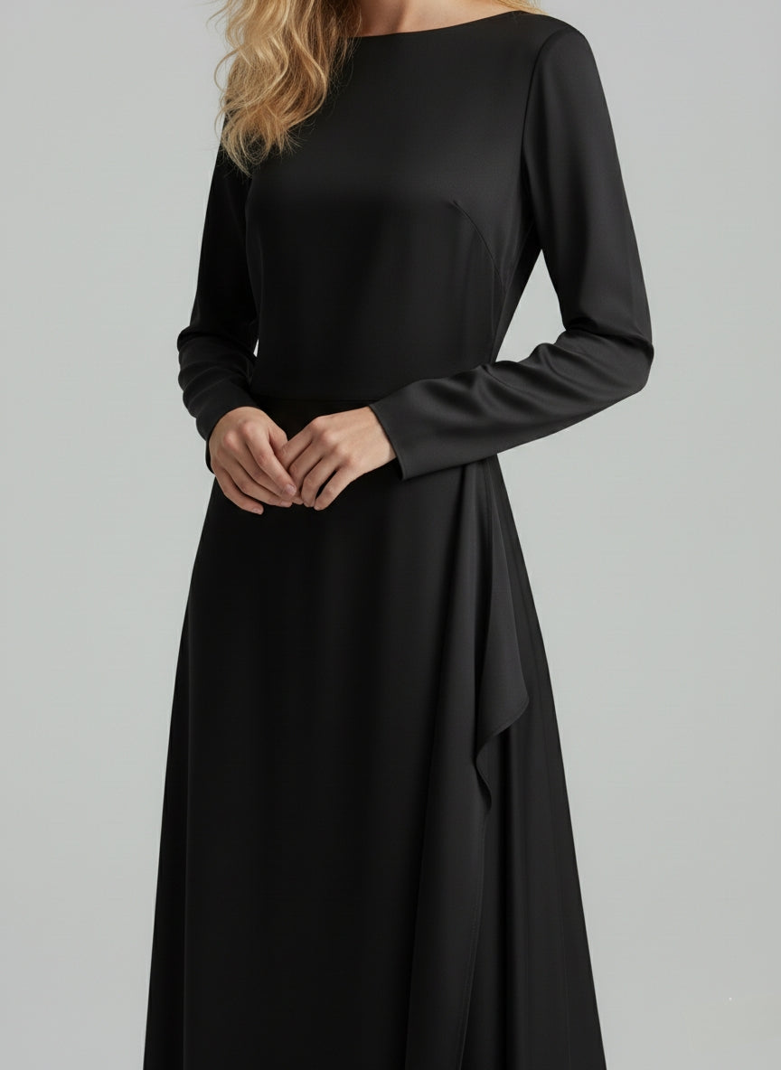 Shein Satin Asymmetrical Hem Dress