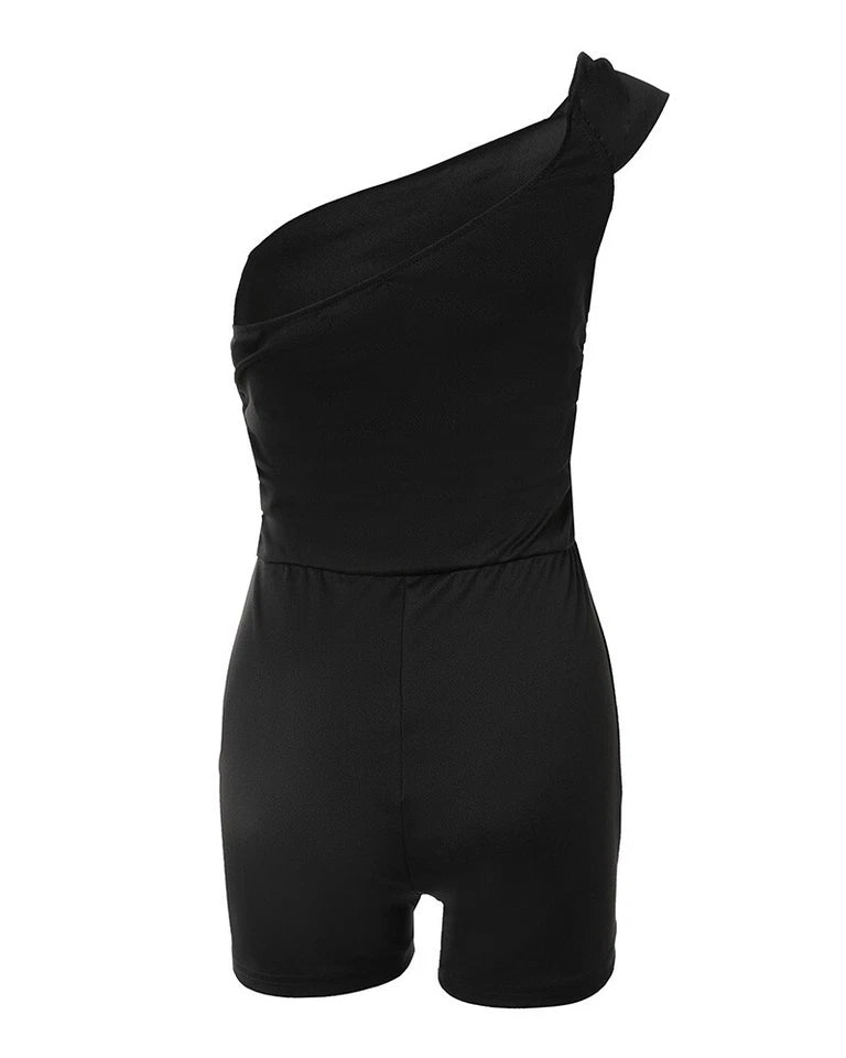 ChicMe Off Shoulder Backless Skinny Romper
