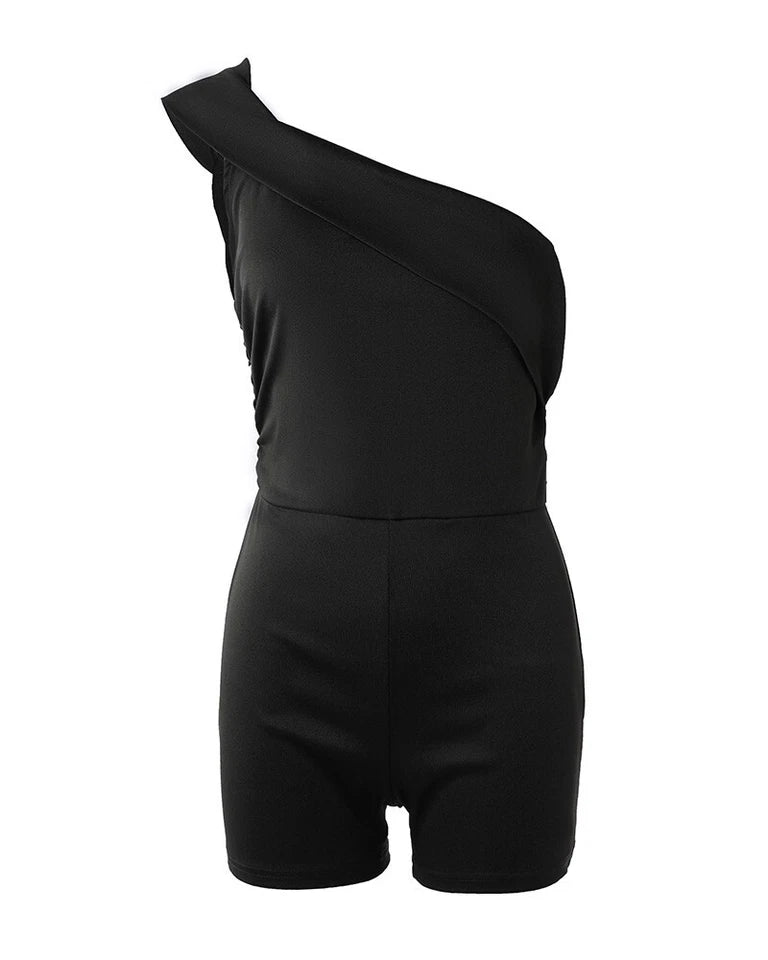 ChicMe Off Shoulder Backless Skinny Romper