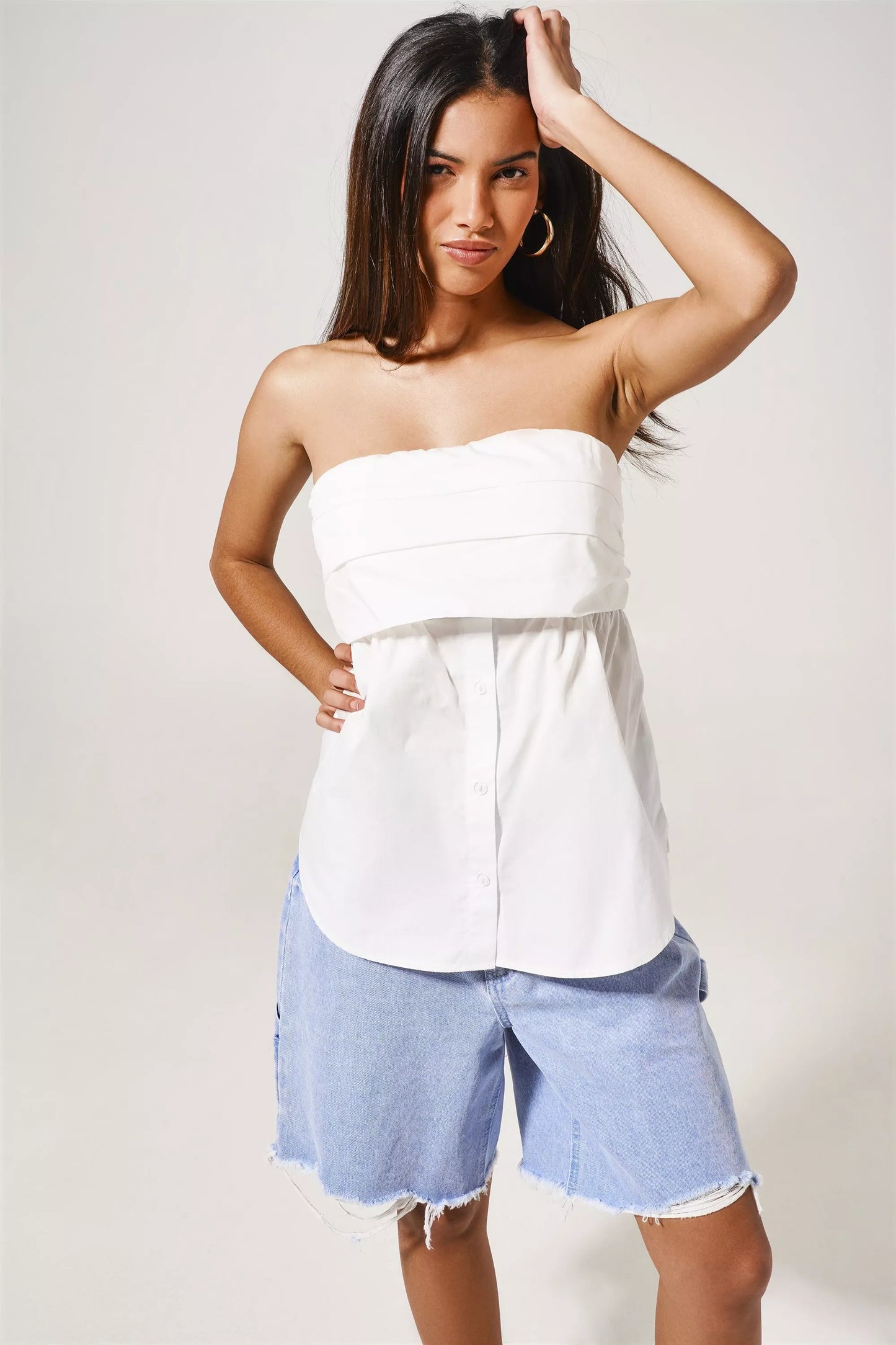 SHEIN Privé Solid Tube Top