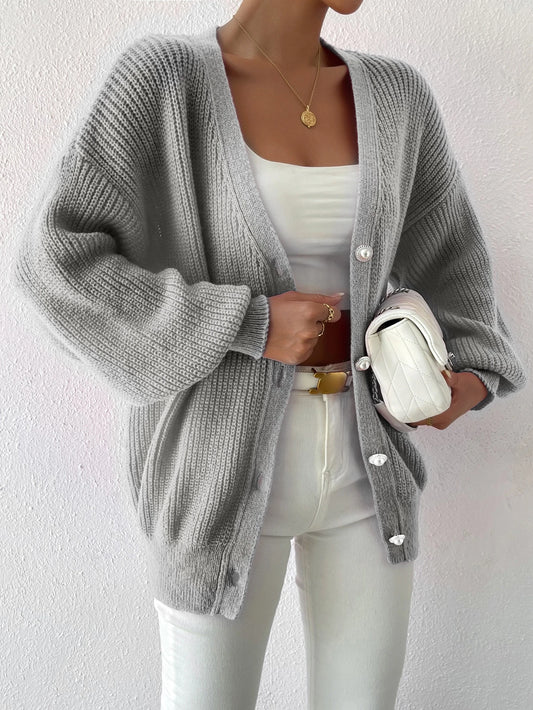 SHEIN Essnce Buttoned Knit Cardigan