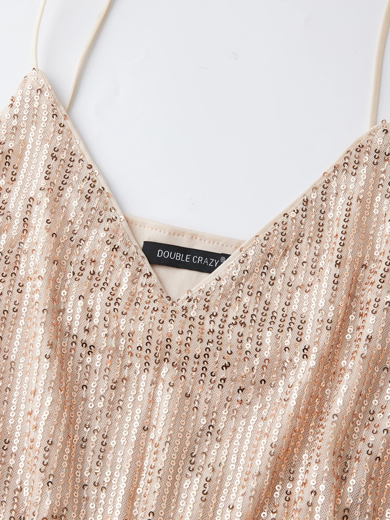 DOUBLE CRAZY SEQUIN CAMI ROMPER