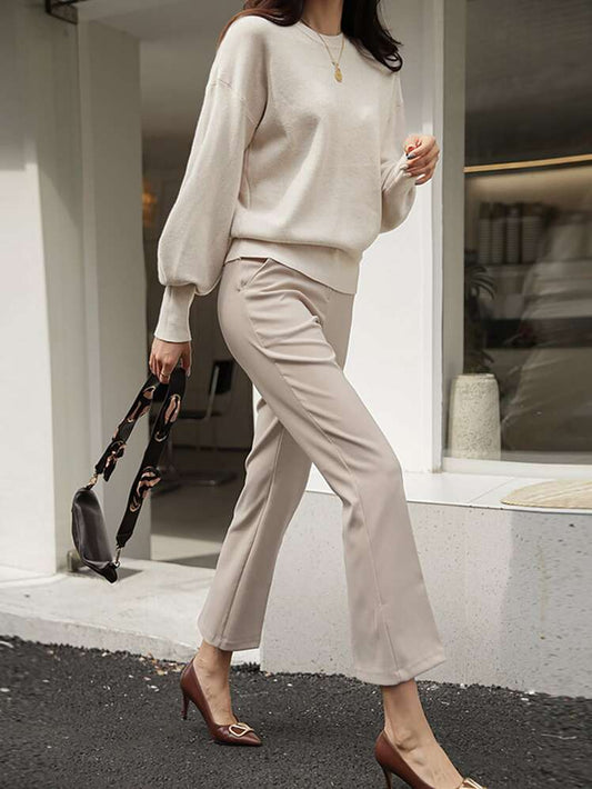 SHEIN DAZY Solid Knit Pullover Sweater